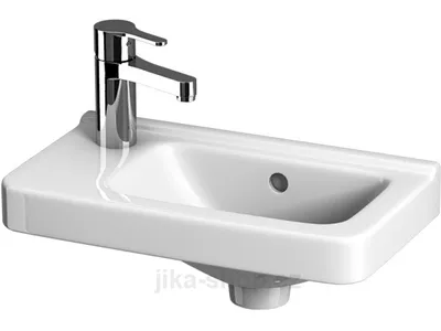 Zdjęcie produktu dla Jika Cubito - Umywalka 450x250 mm, z przelewem, z otworem na baterię po prawej stronie, biała H8114240001061