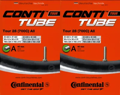 Produktbild von 2x Continental Tour 28 all Schlauch 28 Zoll AV (32/47-622) (32/42-630/635) AV40