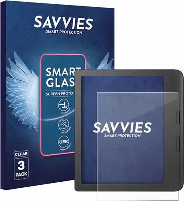 Produktbild von 3x Savvies Schutzglas Folie für Tolino Vision 6 / 5 9H Panzer Schutzfolie Glas Displayschutz klar transparent