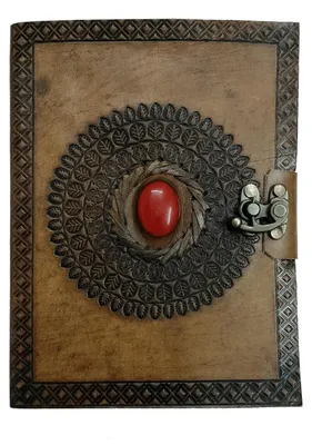 Image de Cahier en cuir artisanal avec fermeture - Marron