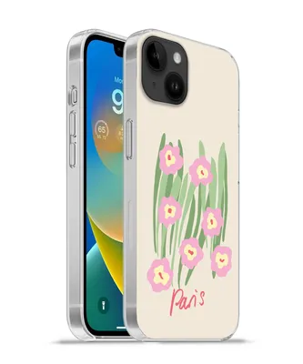 Produktbild von MuchoWow® Handyhülle Schutzhülle Hülle für Apple iPhone 14 Plus - Soft case Blume - Rosa - Gras Silikon Softcase Handy Hülle - Abbildung