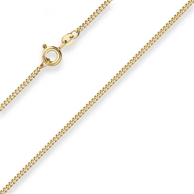 Produktbild von 1,6mm Panzerkette Goldkette Collier Halskette aus 333 Gold Gelbgold 36cm