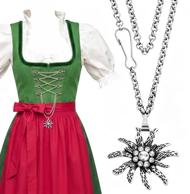 Produktbild von DOORIO Dirndl Kette Schnürung Miederkette zum Schnüren Charivari Damen