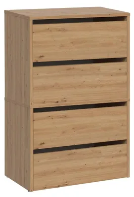 Produktbild von Schuhschrank Modo Shoes X2, doppelt, 4 Regale, handgefertigtes Eichenregal für Home Office