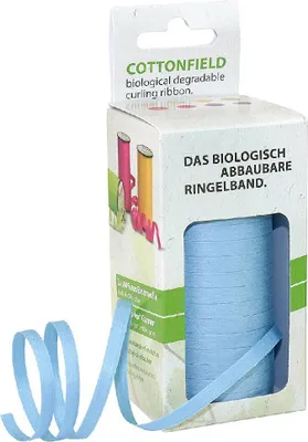 Obrázok produktu pre PRÄSENT 85405-602 PRÄSENT Geschenkband BavlnaFIELD matt hellblau 5,0 mm x 100,0m