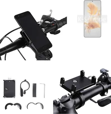 Produktbild von K-S-Trade Handyhalterung für das Fahrrad kompatibel mit Huawei Mate 50 Halter Lenkstange Fahrradhalterung Motorrad Bike Mount Befestigung Smartphone