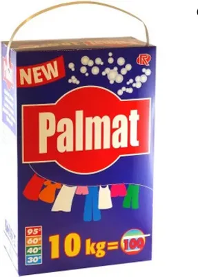 A box of Palmat Universal laundry detergent.