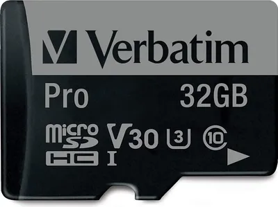 Imagen del producto de Tarjeta microSDHC de 32GB, PRO, U3, UHS-I, compatible con video 4K UHD + adaptador SD
