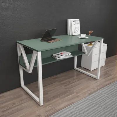 Immagine prodotto di Skye Decor, Lona - Verde, Bianco, Scrivania, Verde, 100% PANNELLI DI AGGREGATO DI LEGNO RIVESTITI IN MELAMMINA, 120 x 60 x 72,8 cm