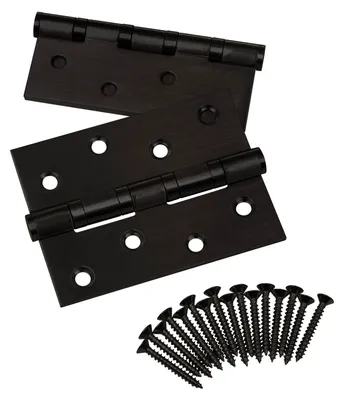 Zdjęcie produktu dla Zawias do drzwi SOTECH, stal nierdzewna, czarny, SS304 – 101 x 76 x 2,5 mm (1 para)