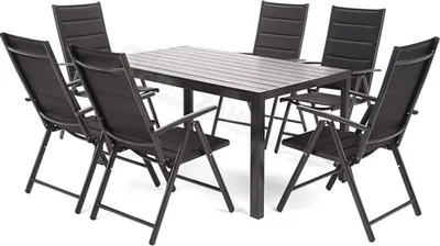 Obrázok produktu pre Záhradný nábytok Ibiza Alu Black / Black 6+1