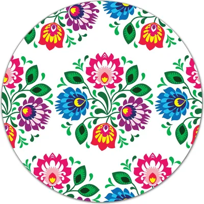 Produktbild von Herd-Abdeckplatte Glas Schneidebrett Ceranfeld-Abdeckung - 40 cm - floral Bunte blau
