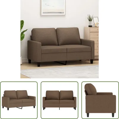 Produktbild von The Living Store 2-Sitzer-Sofa Braun 120 cm Stoff