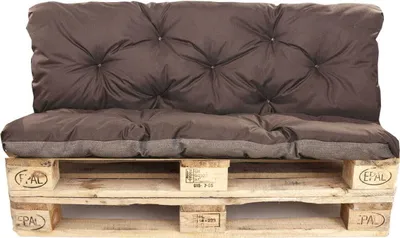 Zdjęcie produktu dla Poduszka na paletę brązowa | siedzisko 120x60 / oparcie 120x50cm | Poduszka na europaletę | Poduszki ogrdowe na meble ogrodowe wykonane z palet