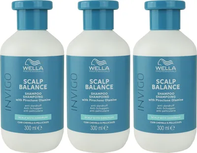 Produktbild von Wella Invigo Scalp Balance Anti Dandruff 3 x 300 ml Shampoo Anti Schuppen Shampoo Set