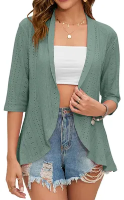 Produktbild von Damen Schulterjacke, elegante Bolero mit 3/4-Ärmeln