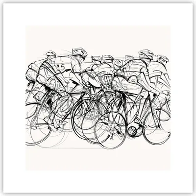 Produktbild von Poster - Poster ohne Rahmen - Fahrrad Rennen Rad - 30x30 cm - Wand Bild - Wanddeko - Wandbilder - Kunstposter - Wandposter - Bilder - Kunstdruck - Wanddekoration - Wandbild - P2XAC30x30-4122