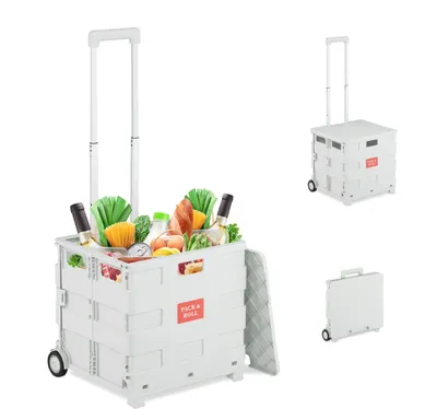 Produktbild von relaxdays Einkaufstrolley mit Deckel
