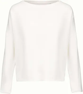Produktbild von Kariban Damen Sweatshirt Langarmshirt Pullover Pulli Sweatjacke Sweat, Größe:S/M, Farbe:Off White