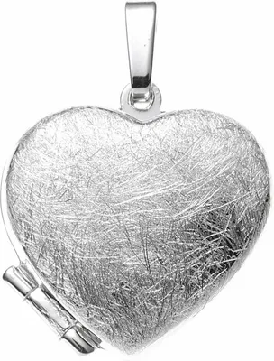 Produktbild von JOBO Medaillon Herz 925 Sterling Silber rhodiniert eismatt