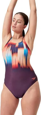 Produktbild von Speedo Digital Printed Medalist Badeanzug Lila UK 34 Damen Lila UK 34