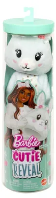 Produktbild von Barbie Cutie Reveal Puppe und Zubehör, Häschen der Cuddly-Reihe mit 10 Überraschungen, Modepuppe, Weiblich, 3 Jahr(e), Mädchen, 303 mm, Mehrfarbig
