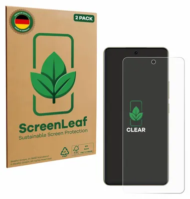 Produktbild von 2x ScreenLeaf Schutzfolie für realme 16 nachhaltiger Displayschutz Display Schutz Folie Klar Transparent