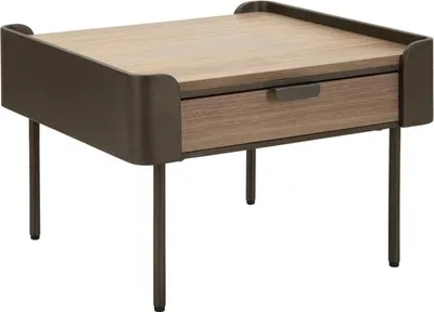 Produktbild von Dmora Couchtisch Bioglio 60x60x41 cm Grau mit Schublade