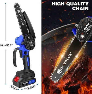 Immagine prodotto di Troncatrice elettrica a batteria per giardinaggio e lavorazione del legno - lama da 6 pollici - 600 W