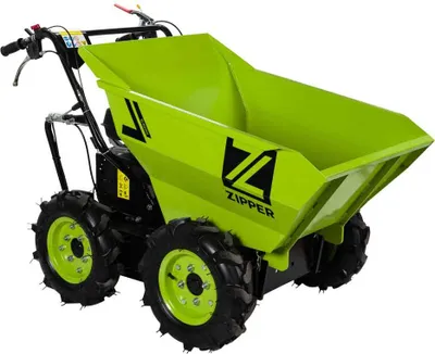 Produktbild von Zipper ZI-RD300, Motorisierte Schubkarre, 4 Rad/Räder, Schwarz, Grün, 125 l, 300 kg, 196 cm³