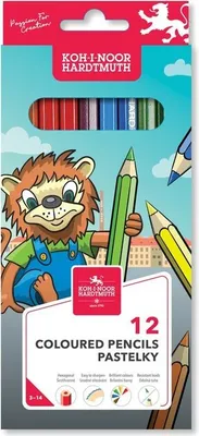 Image de KOH crayons de couleur école LION 12pcs