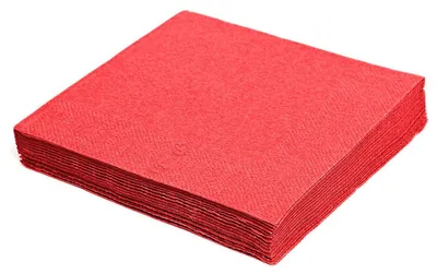 Produktbild von 250x Servietten 24 x 24 cm 1/4 -Falz 2-lagig rot