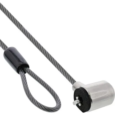 Produktbild von InLine Notebook Sicherheitsschloss, mit Schlüssel, 4,4mm x 1,5m, 1,5 m, Schlüssel, Metall, Schwarz, Silber