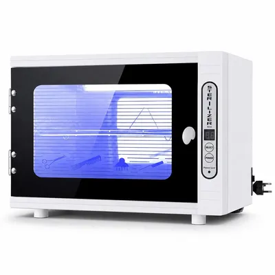 Produktbild von UV Sterilisator mit Ozon, 12L Desinfektionsschrank für Nagelstudio & Kosmetik, Werkzeug Sterilisator für Friseur, Edelstahl Innenraum