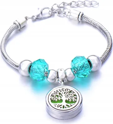 Produktbild von Aromatherapie-Armband Stahl Baum des Lebens B15