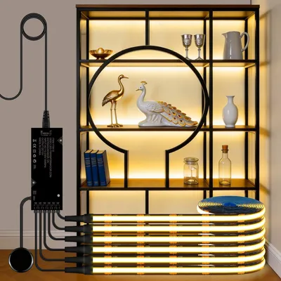 Productafbeelding van Zwarte kastverlichting 6 in 1 - aanraakdimbare LED strip