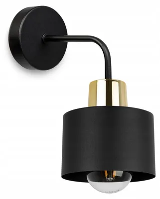 Obrázek produktu pro Nástěnné svítidlo Kinkiet, stropní lampa, černý stínidlo, LED, moderní
