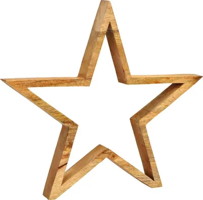 Immagine prodotto di Statuetta decorativa stella in legno di mango legno naturale 34 cm