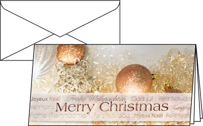 Produktbild von Weihnachts-Karten inkl. Umschläge, Christmas Glitter, Kupferprägung
