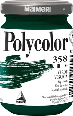 Obrázok produktu pre Maimeri Vynil Polycolor Akrylová farba Sap Green 358 140 ml 1 ks