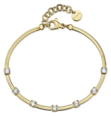 Productafbeelding van Goudkleurige armband Hadek met heldere zirkonia, model Dreaming BIG15