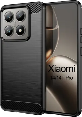 Produktbild von Xiaomi 14T Carbon Hülle – Handyhülle Bumper Case Cover Tasche TPU Schwarz