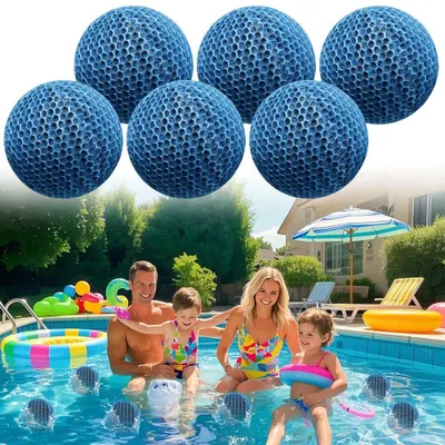 Imagen del producto de Bolas de espuma para piscina, juego de 6 unidades, reutilizables, ideales para jacuzzis y spas