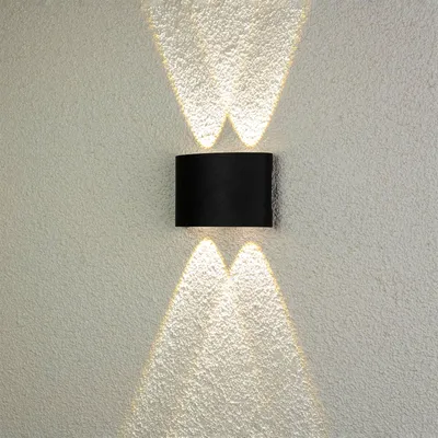 Produktbild von LUMILED Außenwandleuchte Modern  4W 230V 4000 K neutralweiß Wandlampe Außenlampe Wandleuchte Polycarbonat Schwarz IP54 Wasserdicht Outdoor Außen Garten Gartenlampe