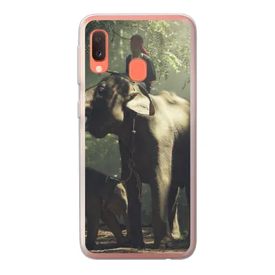 Produktbild von MuchoWow® Handyhülle Schutzhülle Hülle für Samsung Galaxy A20e Elefant - Wald - Bäume - Tiere - Trainer Silikon Softcase Handy Hülle - Abdeckung