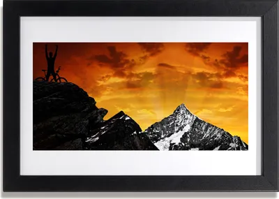 Produktbild von Bild 30x20 MDF-Rahmen Wandkunst Berglandschaft
