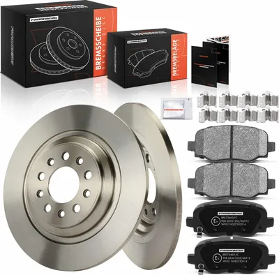 Productafbeelding van Frankberg 2x Remschijven 4x Remblokken Achteras voor Jeep Cherokee KL