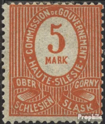 Produktbild von Briefmarken Oberschlesien 1920 Mi 9 mit Falz Ziffern