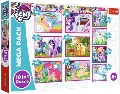Produktbild von Trefl 90353 Die magische Welt der Ponys, My Little Pony von 20 bis 48 Teilen, 10 Sets, für Kinder ab 4 Jahren Puzzle