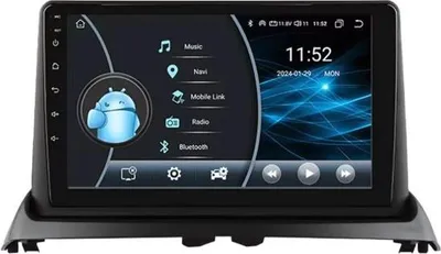 Image de Autoradio avec Bluetooth et CarPlay pour Renault Clio 2 (2000-2012) – Compatible avec Apple et Android – Système stéréo – Système de navigation – 2 Go de RAM, 32 Go de mémoire
